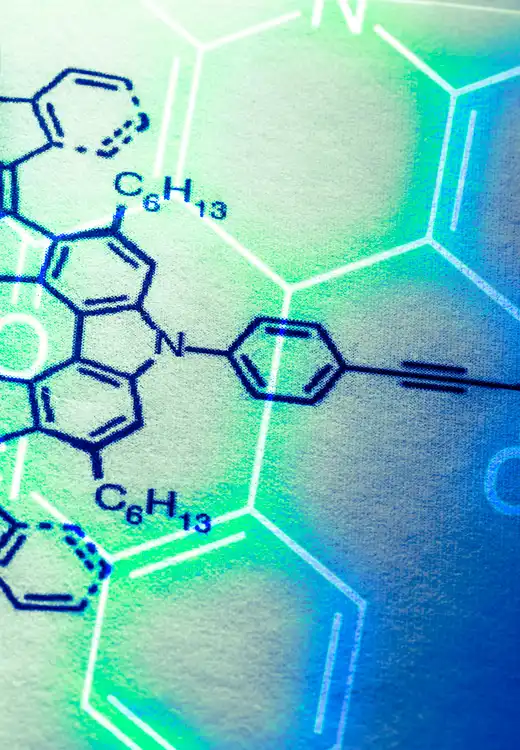 Close-up of intricate chemical formulas representing research and Scientific Consulting Services Close-up of intricate chemical formulas representing research and Scientific Consulting Services