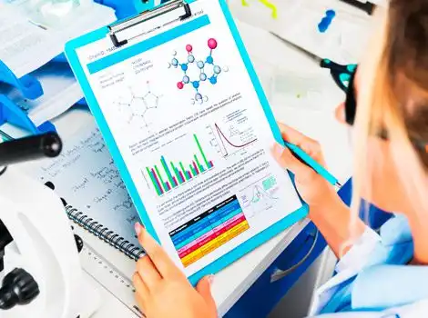 Consultant at Udana Inc. reviewing data for Scientific Consulting Services in the pharmaceutical sector.